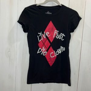 DC Comics The Suicide Squad Harley Quinn Live Fast Die Clown Girls T-Shirt